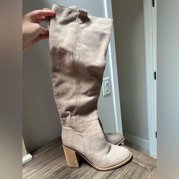 Mi.iM Taupe Heeled Boots - Picture 1 of 4
